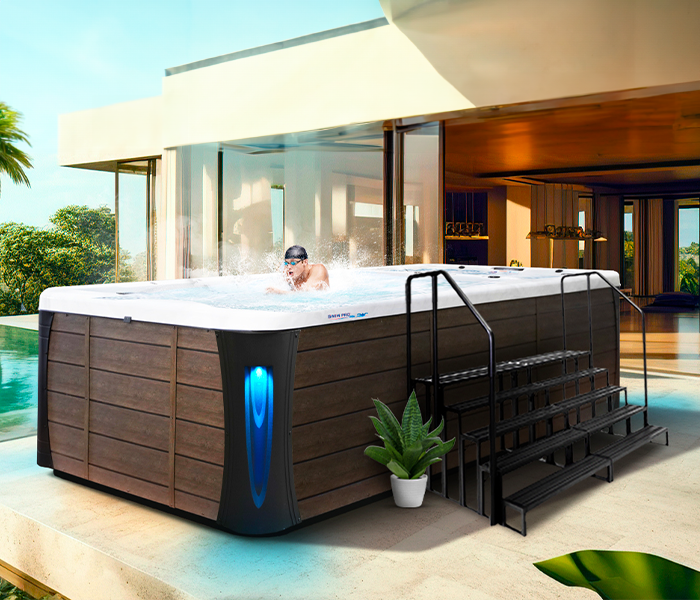 Calspas hot tub being used in a family setting - Delano